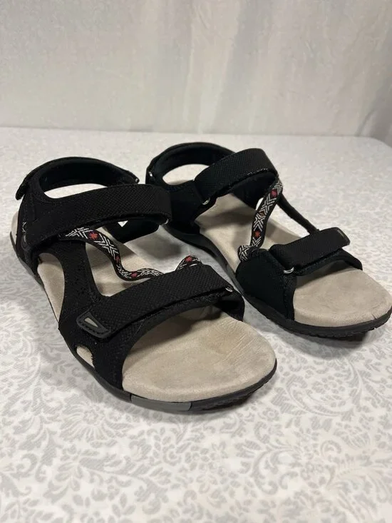 Women’s Size 11 Propet Elon Sport Sandals Straps Aztec Black WSV003P - Picture 1 of 10